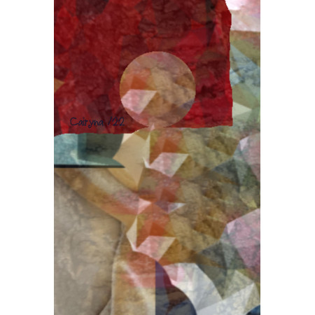 Грани - одиночество, красочная абстрактная декоративная картина для интерьера, полноцветная печать на холсте, ограниченный тираж